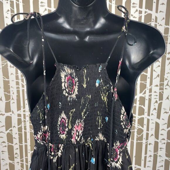 Free People Floral Print Smocked Top Gauze Tank Top NEW size S - Picture 7 of 16